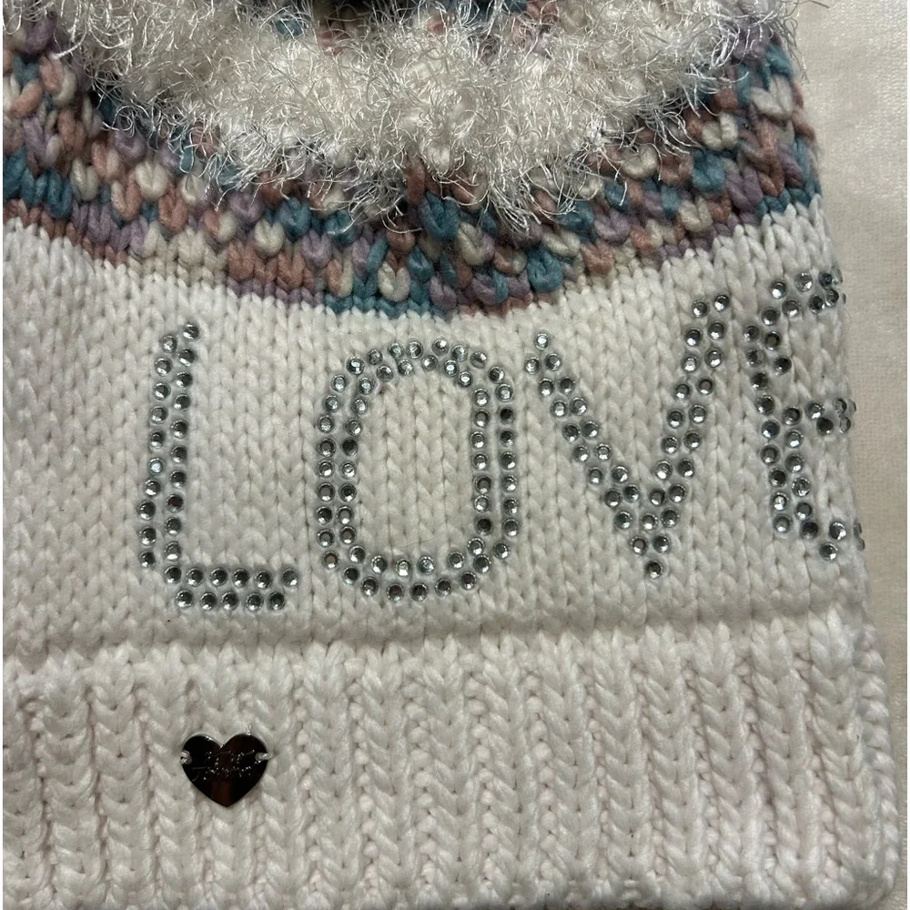 Betsey Johnson Pom Chenille Hat